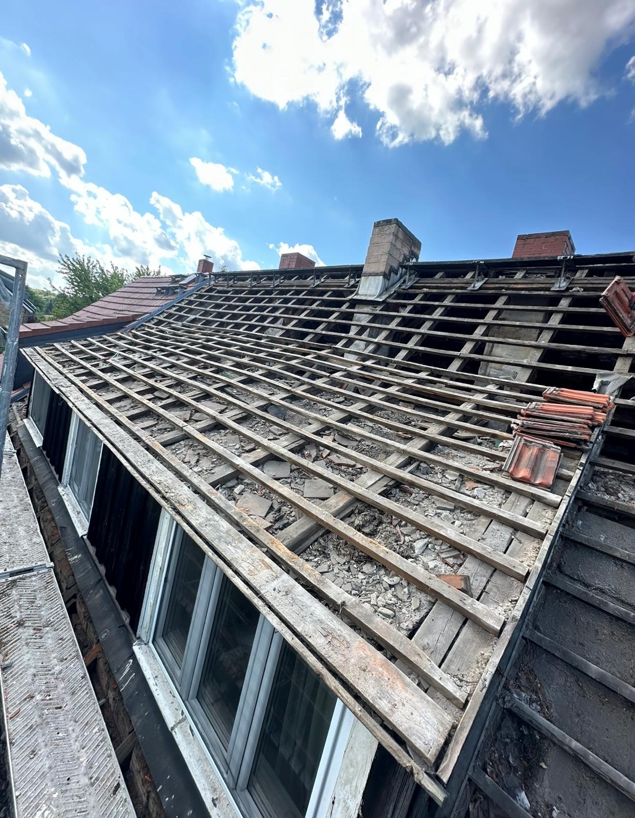 Dachsanierung Abriss alte Eindeckung